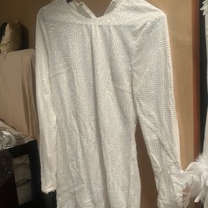 Sequin white dress
